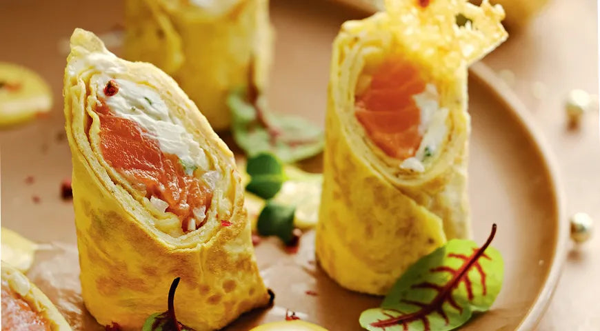Salmon and Omelet Mimosa Rolls (Роллы "Мимоза" с лососем и омлетом) - Walfosbrand.com