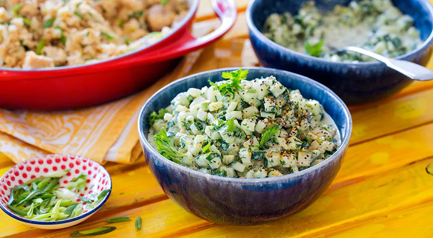 Indian Raita Salad with Cucumbers and Herbs - Walfosbrand.com