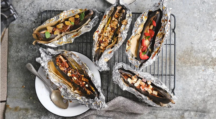 Grilled Bananas with Marshmallow and Berries - Walfosbrand.com
