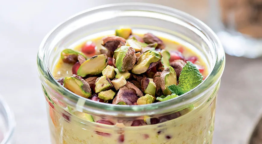Overnight Oats with Pomegranate and Pistachios - Walfosbrand.com