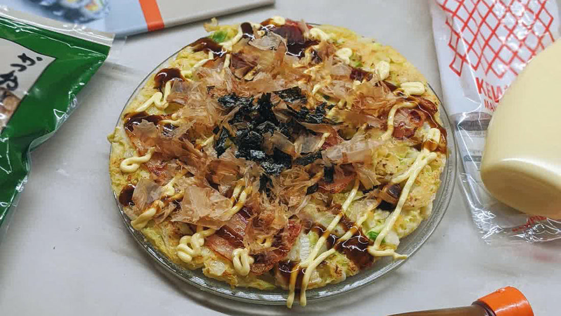 Okonomiyaki, the Japanese omelet