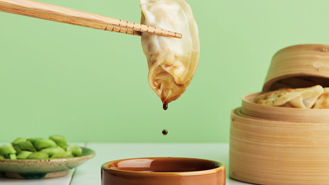 Pork and chive gyozas