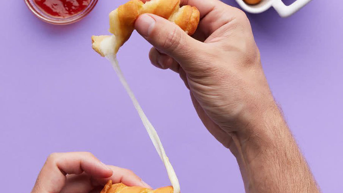 Tequeños filled with melted cheese