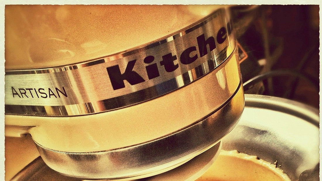 Add a cheerful touch to your kitchen with yellow appliances and kitchenware.
