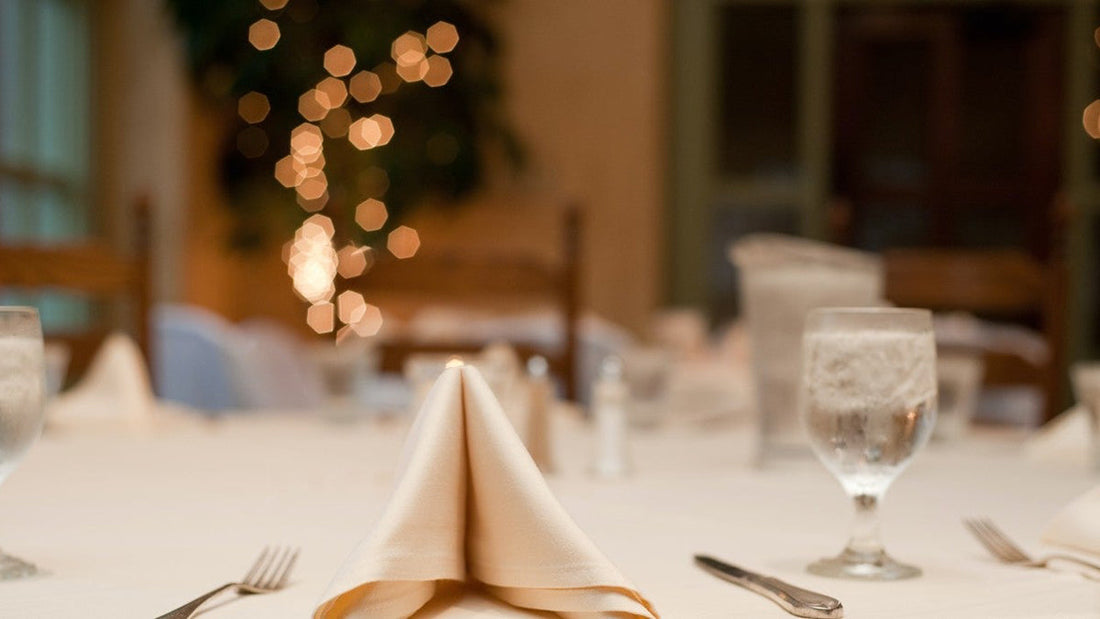 Matching tablecloths and cloth napkins, the trendiest