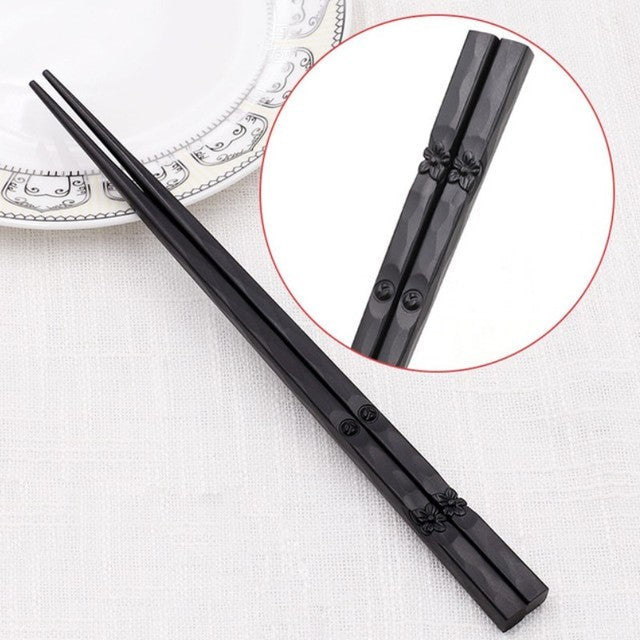 10 Pairs Japanese Chopsticks Non-Slip Sushi Food Sticks Chop - Walfos® Kitchenware