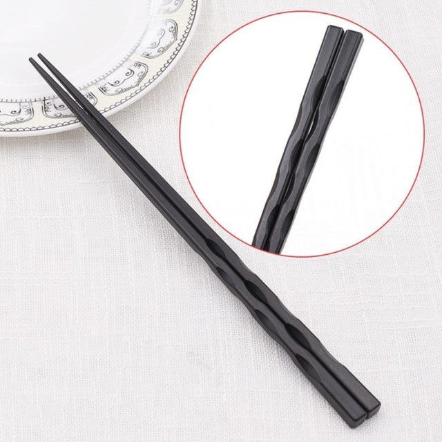 10 Pairs Japanese Chopsticks Non-Slip Sushi Food Sticks Chop - Walfos® Kitchenware