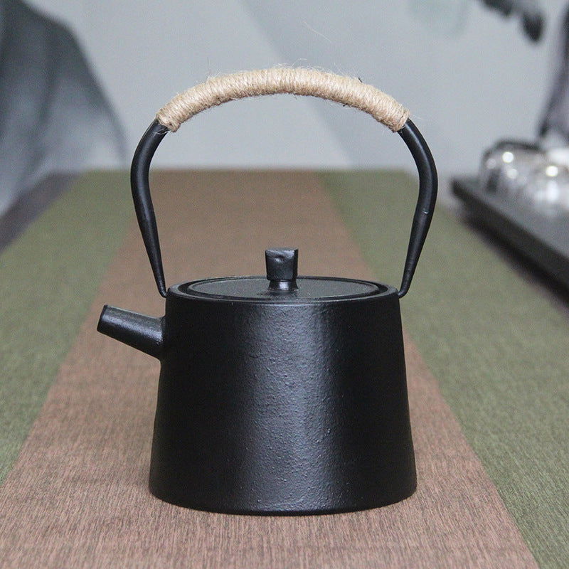 1200ml Japanese Style Plain Iron Pot With Tea Filter For Household Use - Walfos® Kitchenware