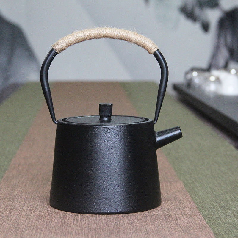 1200ml Japanese Style Plain Iron Pot With Tea Filter For Household Use - Walfos® Kitchenware