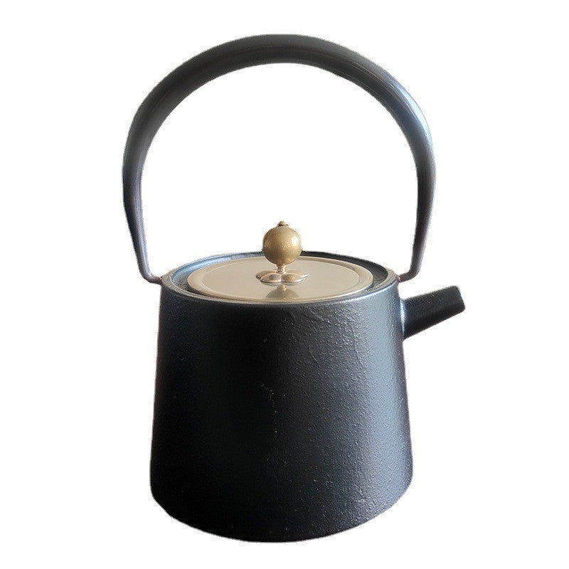 1200ml Japanese Style Plain Iron Pot With Tea Filter For Household Use - Walfos® Kitchenware