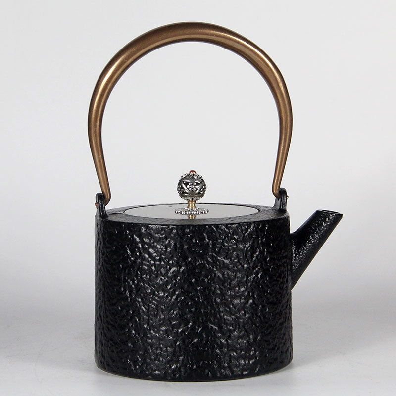 1200ml Japanese Style Plain Iron Pot With Tea Filter For Household Use - Walfos® Kitchenware