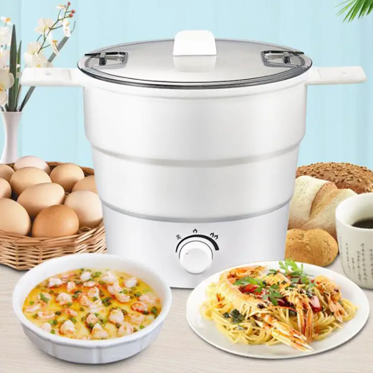 Multifunctional Electric Cooker Mini Noodle Cooker for Student Dormitory Bedroom Travel Folding Cooker Convenient Household Rice