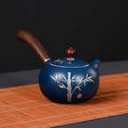 Wooden Handle Side Handle Xishi Single Pot Japanese Household Ceramic Tea Maker, Hand-Held Pot, Heat-Resistant And Anti-Scald Kung Fu Tea Set