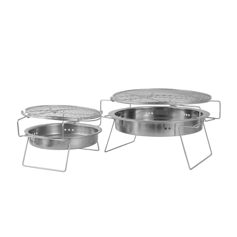 Electric Barbeque Stainless Steel Barbeque Outdoor Circular Folding Barbeque Grill