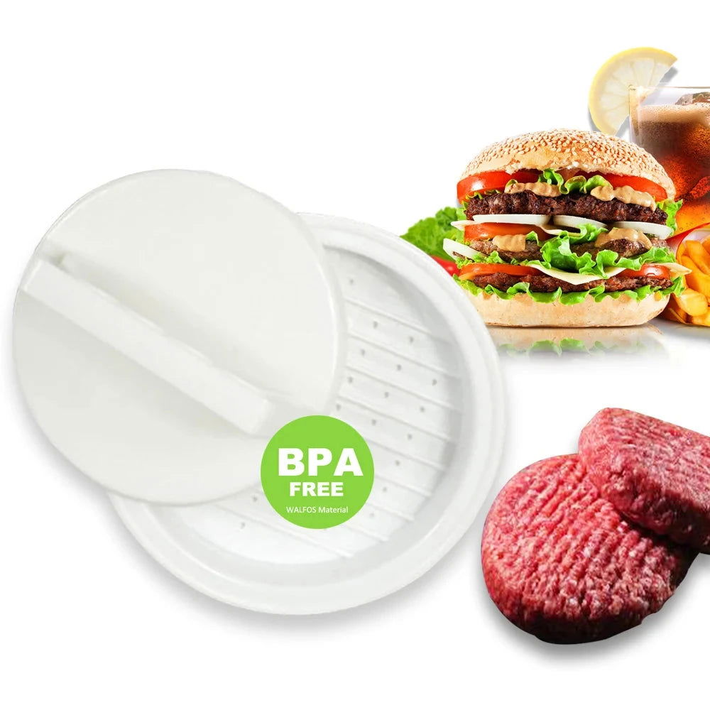 1 Set DIY Hamburger Meat Press Tool Patty Makers Meat Burger Maker Mold Food-Grade Plastic Hamburger Press Burger Maker - Walfos® Kitchenware