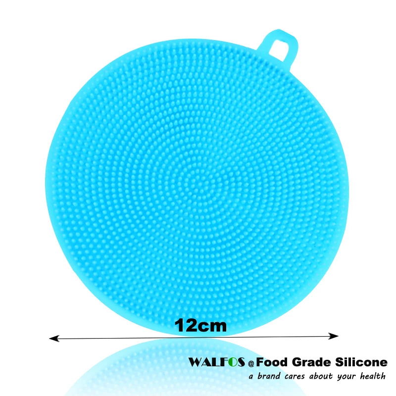 1pcs Magic Cleaning Brushes Silicone Dish Bowl Scouring Pad Pot Pan Wash Brushes Cleaner Kitchen Accessories Dish Washing Brush - Walfos® Kitchenware