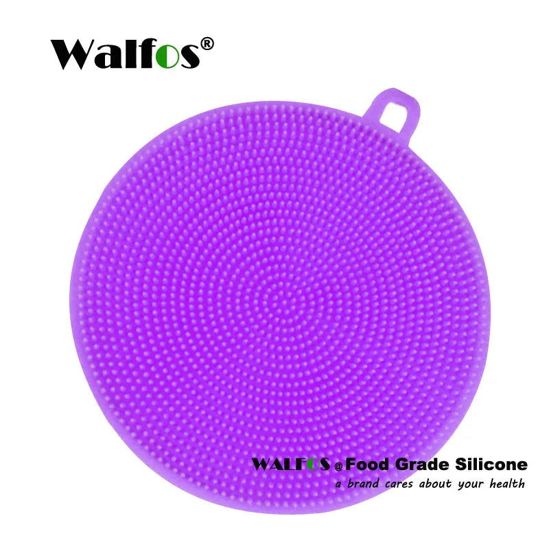 1pcs Magic Cleaning Brushes Silicone Dish Bowl Scouring Pad Pot Pan Wash Brushes Cleaner Kitchen Accessories Dish Washing Brush - Walfos® Kitchenware