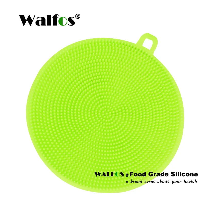 1pcs Magic Cleaning Brushes Silicone Dish Bowl Scouring Pad Pot Pan Wash Brushes Cleaner Kitchen Accessories Dish Washing Brush - Walfos® Kitchenware
