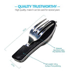 2024 Hot Sale Multifunctional Foldable Pocket Stainless Steel Outdoor Camping Picnic Cutlery Knife Fork Spoon Tableware Parts - Walfos® Kitchenware