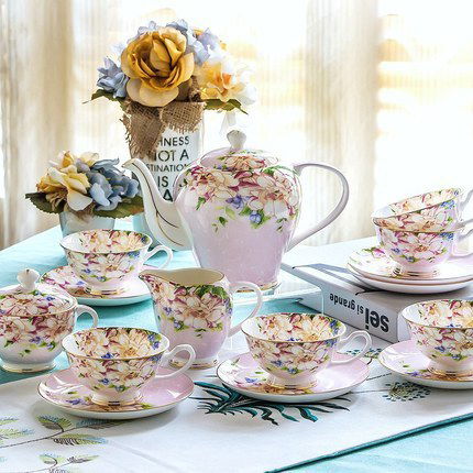 21piece-set Delicate Bone China Coffee Cup Set European - Walfos® Kitchenware