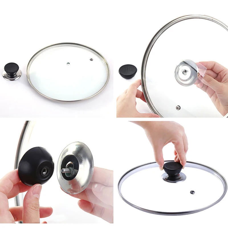 2Pcs/Set Lid For Cookware Pot Saucepan Kettle Lid Cookware Saucepan Kettle Lid Replacement Knobs Cover Holding Handles Pan Part - Walfos® Kitchenware