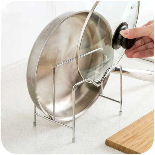 2 Tier Cutting Board Holder Kitchen Organizer Rack Storage Cover Stand Stainless Steel Dish Rack Cutting Boards Pot Lid Stand - Walfos® Kitchenware