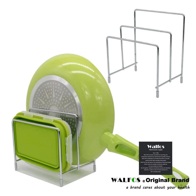 2 Tier Cutting Board Holder Kitchen Organizer Rack Storage Cover Stand Stainless Steel Dish Rack Cutting Boards Pot Lid Stand - Walfos® Kitchenware