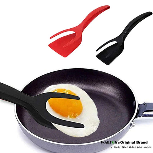 2 in 1 Non-Stick Fried Egg Turners Pancake Toasted Bread Grip and Flip Spatula Kitchen Utensils Cooking Tool Kitchen Accessories - Walfos® Kitchenware