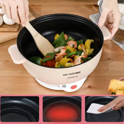 Stainless Steel Electric Cooker Non-stick Double Handle