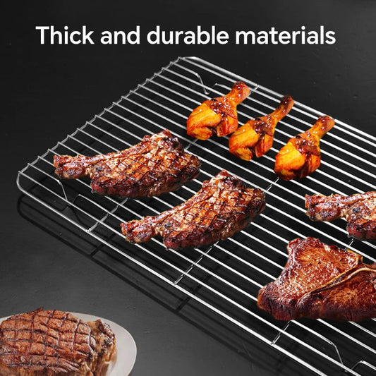 304 stainless steel cooling rack with feet, bread, biscuits food household oven thickened heat dissipation barbecue baking rack - Walfos® Kitchenware