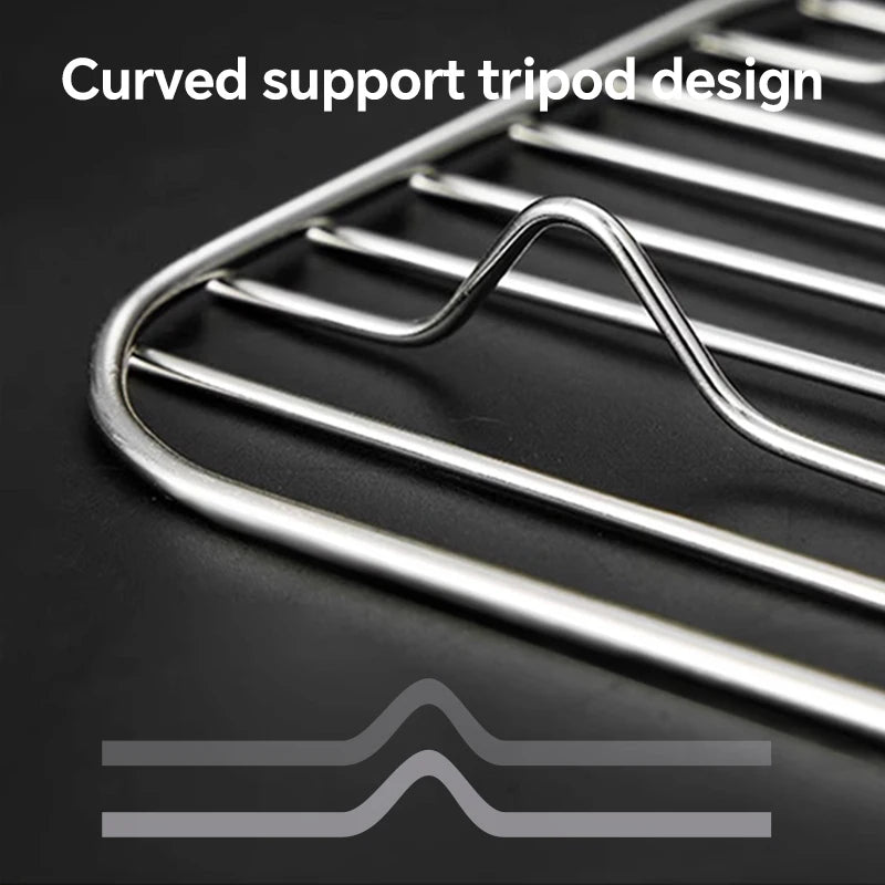 304 stainless steel cooling rack with feet, bread, biscuits food household oven thickened heat dissipation barbecue baking rack - Walfos® Kitchenware