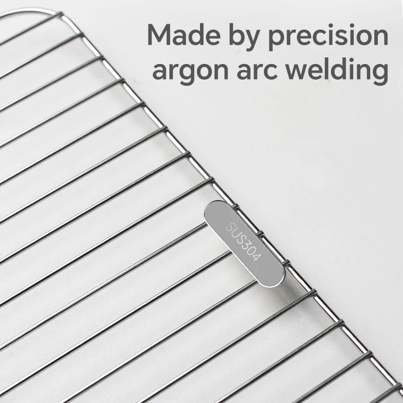 304 stainless steel cooling rack with feet, bread, biscuits food household oven thickened heat dissipation barbecue baking rack - Walfos® Kitchenware