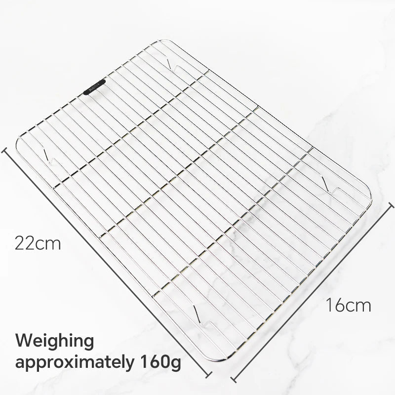 304 stainless steel cooling rack with feet, bread, biscuits food household oven thickened heat dissipation barbecue baking rack - Walfos® Kitchenware
