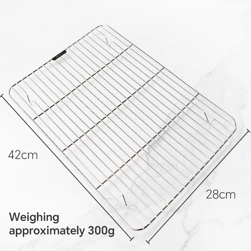 304 stainless steel cooling rack with feet, bread, biscuits food household oven thickened heat dissipation barbecue baking rack - Walfos® Kitchenware