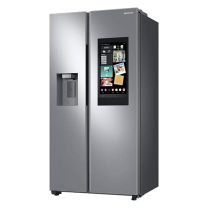 SAMSUNG 21.5 Cu Ft Side By Side Counter Depth Smart Refrigerator w/ 21.5” Touch Screen Family Hub, In-Door Ice Maker, Energy Star Certified, RF22t5561SR/AA, Fingerprint Resistant Stainless Steel