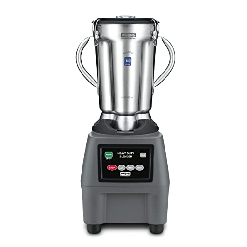 Waring Commercial CB15 Ultra Heavy Duty 3.75 HP Blender, Electric Touchpad Controls with Stainless Steel 1 Gallon Container, 120V, 5-15 Phase Plug,Black