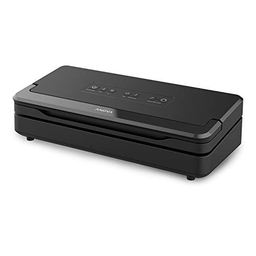 Zgrzewarka próżniowa Anova Culinary Precision Vacuum Sealer Pro, zawiera 1 rolkę worka, do gotowania metodą sous vide i przechowywania żywności, czarna, średnia
