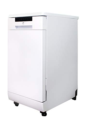 SPT SD-9263WA 18″ Wide Portable Dishwasher with ENERGY STAR, 6 Wash Programs, 8 Place Settings and Stainless Steel Tub – White