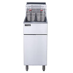 Dukers DCF4-LPG Liquid Propane Gas Commercial Floor Deep Fryer with 4 Tubes Burners 50lb 120,000 BTU