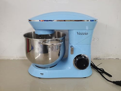 9.5 Qt Stand Mixer, 10-Speed Tilt-Head Food Mixer, Vezzio 660W Kitchen Electric Mixer with Stainless Steel Bowl, Dishwasher-Safe Attachments for Most Home Cooks(Blue)