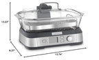 Cuisinart STM-1000 Cook Fresh Cyfrowy parowar szklany, jeden rozmiar, stal nierdzewna