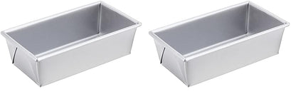 Chicago Metallic Commercial II 1-Pound Loaf Pan, Heavy-Weight Aluminized Steel, Professional Bread Baking Pan with Wire Reinforcement