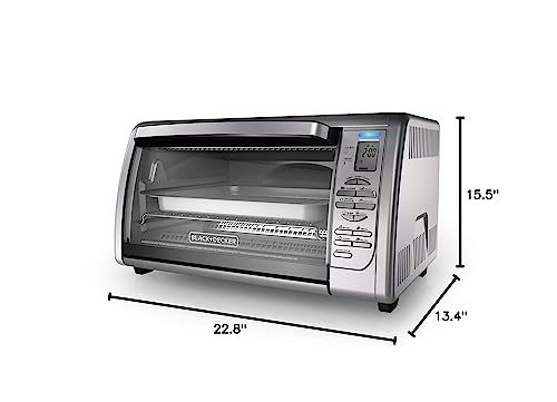 Piekarnik konwekcyjny Black+Decker Countertop, 8 funkcji gotowania jednym dotknięciem, stal nierdzewna