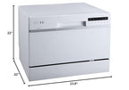 EdgeStar DWP63 21-5/8 Inch Wide 6 Place Setting Countertop Dishwasher - White