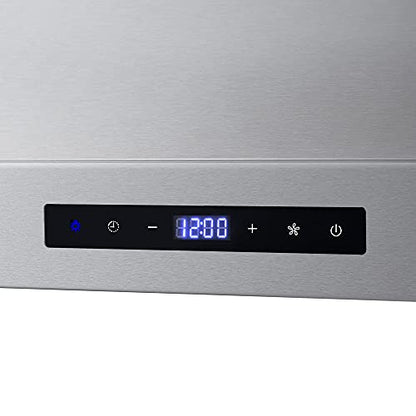 COSMO COS-63175S 30 in. Vista Collection 380 CFM Ducted Wall Mount Range Hood, Touch Controls, LED Lights, Stainless Steel