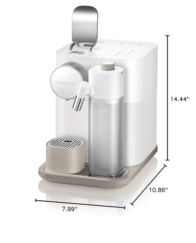Еспресо-машина Nespresso Gran Lattissima Original з піноутворювачем від De'Longhi, колір Fresh White