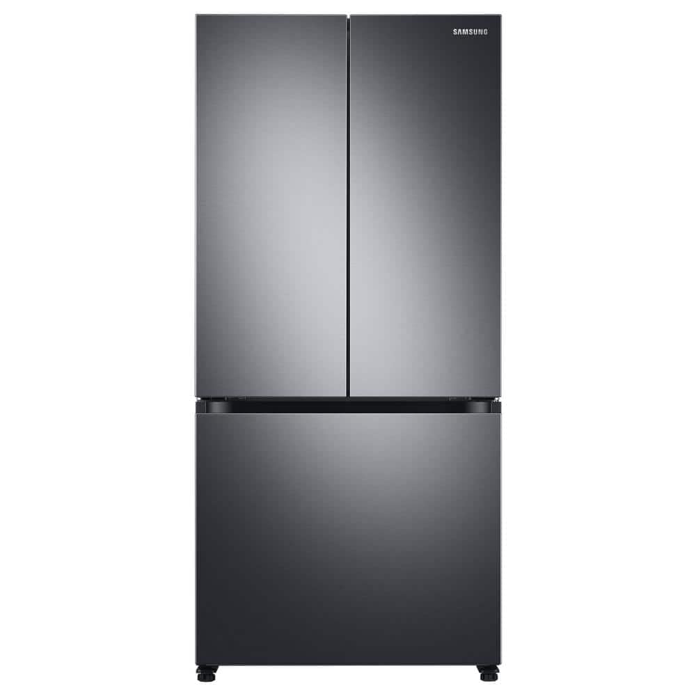 Холодильник SAMSUNG RF18A5101SG з французькими дверцятами, 18 куб. футів, Smart Counter Depth, чорний, з нержавіючої сталі