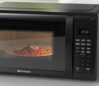 Emerson MW7302B Compact Countertop Microwave Oven with Touch Control, LED Display, 700W, 10 Power Levels, 6 Auto Menus, Glass Turntable and Child Safe Lock, 0.7 Cu., Ft. Black