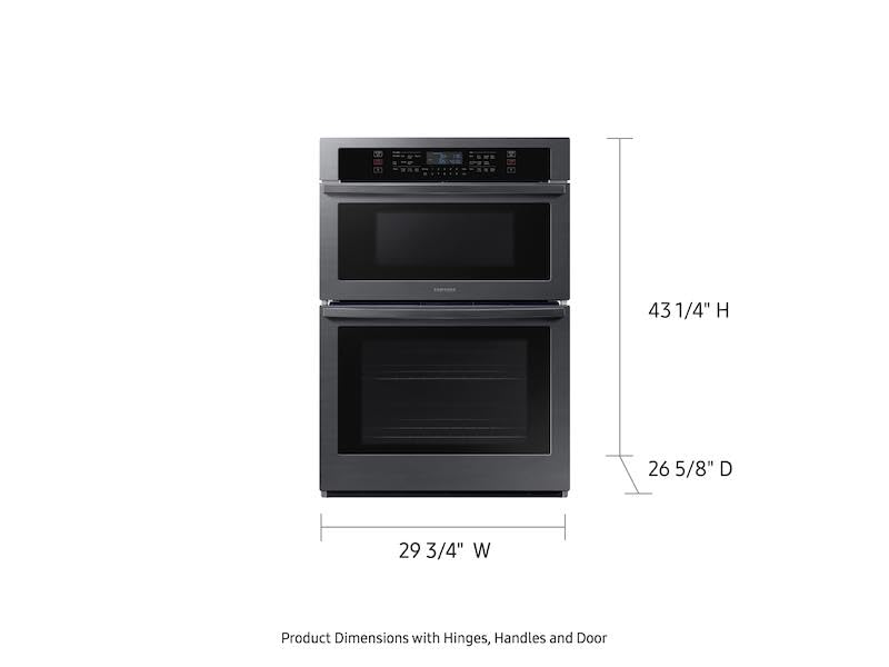 SAMSUNG 30" Electric Wall Oven Microwave Combo, Black Stainless Steel, NQ70T5511DS/AA