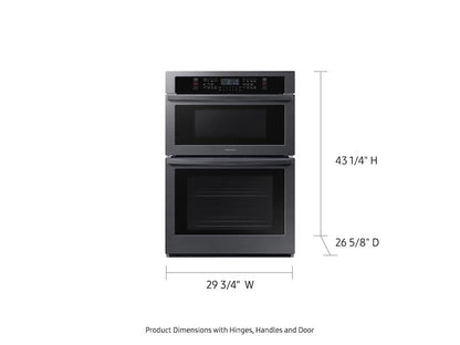 SAMSUNG 30" Electric Wall Oven Microwave Combo, Black Stainless Steel, NQ70T5511DS/AA